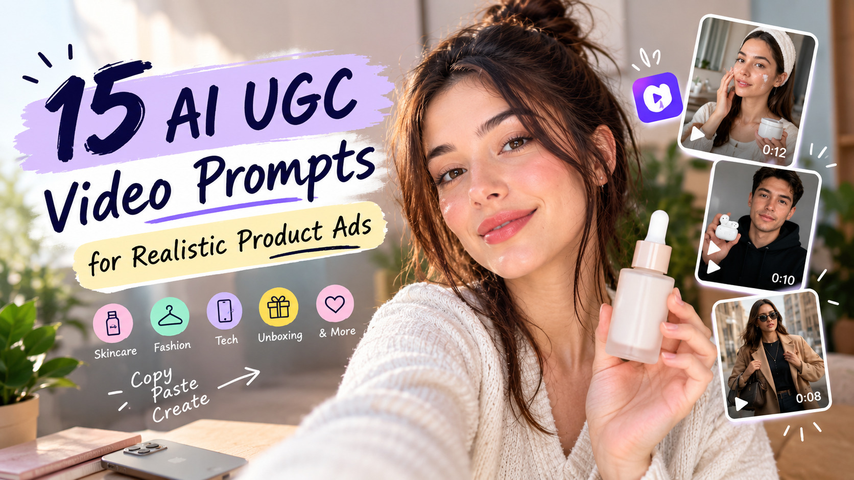 15 AI UGC Video Prompts for Realistic Product Ads